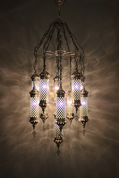 11in1 Stylish  Blown Glass Laser Chandeliers